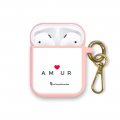 Housse pour Airpods silicone liquide rose Amour_coeur Motif Ecriture Tendance La Coque Francaise