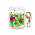 Housse pour Airpods silicone liquide rose Tropical Motif Ecriture Tendance La Coque Francaise