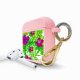 Housse pour Airpods silicone liquide rose Tropical Motif Ecriture Tendance La Coque Francaise