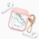 Housse pour Airpods silicone liquide rose Marbre gris Motif Ecriture Tendance La Coque Francaise