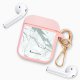 Housse pour Airpods silicone liquide rose Marbre gris Motif Ecriture Tendance La Coque Francaise