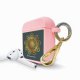 Housse pour Airpods silicone liquide rose Mandala Or Motif Ecriture Tendance La Coque Francaise