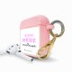 Housse pour Airpods silicone liquide rose Mère Veilleuse Motif Ecriture Tendance La Coque Francaise