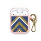 Housse pour Airpods silicone liquide rose Trio bleu marine bois Motif Ecriture Tendance La Coque Francaise