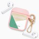 Housse pour Airpods silicone liquide rose Triobois Motif Ecriture Tendance La Coque Francaise