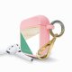 Housse pour Airpods silicone liquide rose Triobois Motif Ecriture Tendance La Coque Francaise