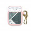 Housse pour Airpods silicone liquide rose Trio béton brut Motif Ecriture Tendance La Coque Francaise