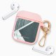 Housse pour Airpods silicone liquide rose Trio béton brut Motif Ecriture Tendance La Coque Francaise