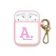 Housse pour Airpods silicone liquide rose Initiale A Motif Ecriture Tendance La Coque Francaise