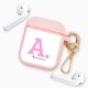 Housse pour Airpods silicone liquide rose Initiale A Motif Ecriture Tendance La Coque Francaise