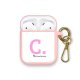 Housse pour Airpods silicone liquide rose Initiale C Motif Ecriture Tendance La Coque Francaise