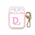 Housse pour Airpods silicone liquide rose Initiale D Motif Ecriture Tendance La Coque Francaise