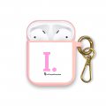 Housse pour Airpods silicone liquide rose Initiale I Motif Ecriture Tendance La Coque Francaise