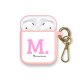 Housse pour Airpods silicone liquide rose Initiale M Motif Ecriture Tendance La Coque Francaise