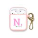 Housse pour Airpods silicone liquide rose Initiale N Motif Ecriture Tendance La Coque Francaise