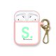 Housse pour Airpods silicone liquide rose Initiale S Motif Ecriture Tendance La Coque Francaise