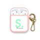 Housse pour Airpods silicone liquide rose Initiale S Motif Ecriture Tendance La Coque Francaise