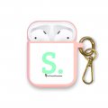 Housse pour Airpods silicone liquide rose Initiale S Motif Ecriture Tendance La Coque Francaise