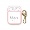 Housse pour Airpods silicone liquide rose Bichette Motif Ecriture Tendance La Coque Francaise