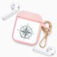 Housse pour Airpods silicone liquide rose Boussole Motif Ecriture Tendance La Coque Francaise