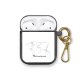 Housse pour airpods silicone liquide noir Carte Motif Ecriture Tendance La Coque Francaise