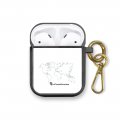 Housse pour airpods silicone liquide noir Carte Motif Ecriture Tendance La Coque Francaise