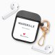 Housse pour airpods silicone liquide noir Marseille mon amour Motif Ecriture Tendance La Coque Francaise