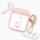 Housse pour Airpods silicone liquide rose Un peu beaucoup Motif Ecriture Tendance La Coque Francaise