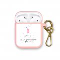 Housse pour Airpods silicone liquide rose Pompette à la grenadine Motif Ecriture Tendance La Coque Francaise