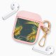 Housse pour Airpods silicone liquide rose Feuilles de Palmier Noir Motif Ecriture Tendance La Coque Francaise