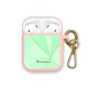 Housse pour Airpods silicone liquide rose Vert géométrique Motif Ecriture Tendance La Coque Francaise