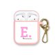 Housse pour Airpods silicone liquide rose Initiale E Motif Ecriture Tendance La Coque Francaise