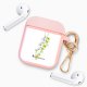 Housse pour Airpods silicone liquide rose Fleurs Cerisiers Motif Ecriture Tendance La Coque Francaise