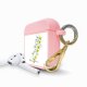 Housse pour Airpods silicone liquide rose Fleurs Cerisiers Motif Ecriture Tendance La Coque Francaise