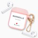 Housse pour Airpods silicone liquide rose Marseille mon amour Motif Ecriture Tendance La Coque Francaise