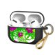 Housse pour Airpods Pro silicone liquide noir Tropical Motif Ecriture Tendance La Coque Francaise