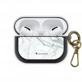 Housse pour Airpods Pro silicone liquide noir Marbre gris Motif Ecriture Tendance La Coque Francaise