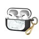 Housse pour Airpods Pro silicone liquide noir Marbre gris Motif Ecriture Tendance La Coque Francaise