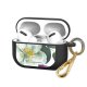 Housse pour Airpods Pro silicone liquide noir Fleurs roses Motif Ecriture Tendance La Coque Francaise