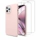  Coque iPhone 12 Pro Max Silicone liquide Rose + 2 Vitres en Verre trempé Protection écran Antichocs