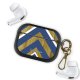 Housse pour Airpods Pro silicone liquide noir Trio bleu marine bois Motif Ecriture Tendance La Coque Francaise