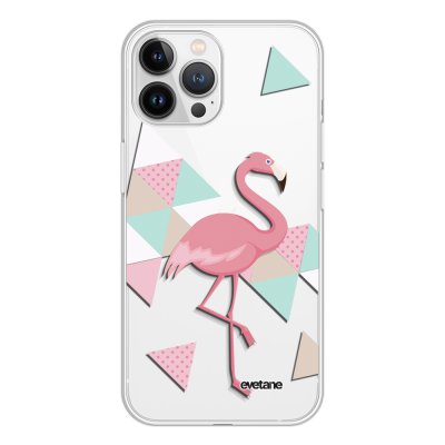 Coque iPhone 13 Pro Max 360 intégrale transparente Flamant Rose Graphique Tendance Evetane.
