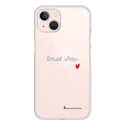 Coque iPhone 13 silicone transparente Dolce Vita ultra resistant Protection housse Motif Ecriture Tendance La Coque Francaise