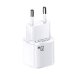 Chargeur secteur Type C 20W  blanc Compatible avec les téléphones de la marque Apple iPhone 13 Pro Max 