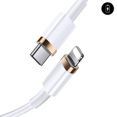 Câble lightning Type C 20W à charge rapide Blanc 2m  Compatible avec les téléphones de la marque Apple iPhone 13 Pro Max 