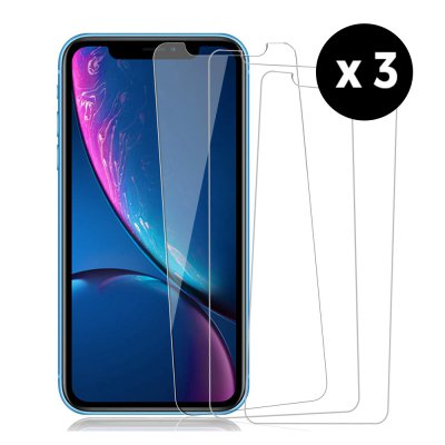 Lot de 3 Vitres en verre trempé transparente Compatible avec Apple iPhone 13 Pro Max 