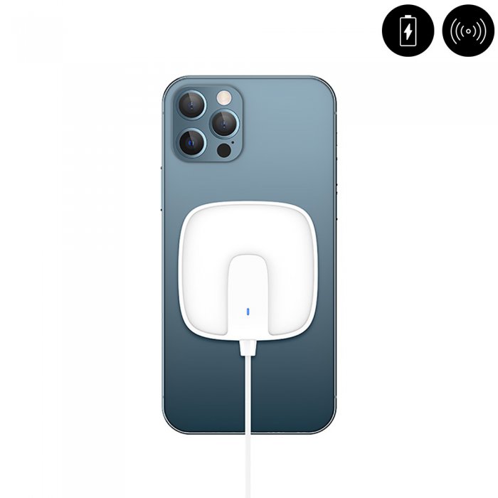 Chargeur à induction avec charge rapide magnétique extra-fin Blanc  Compatible avec les téléphones de la marque Apple iPhone 13 - Coquediscount