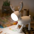 Veilleuse LED en Silicone avec capteur tactile, lumière blanche chaude et douce, idéal pour enfant en forme de Cerf Blanc