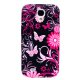 Coque silicone motif fleurs et papillons pour Samsung Galaxy S4 I9500