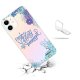 Coque iPhone 11 silicone fond holographique Enjoy every moment Design Evetane